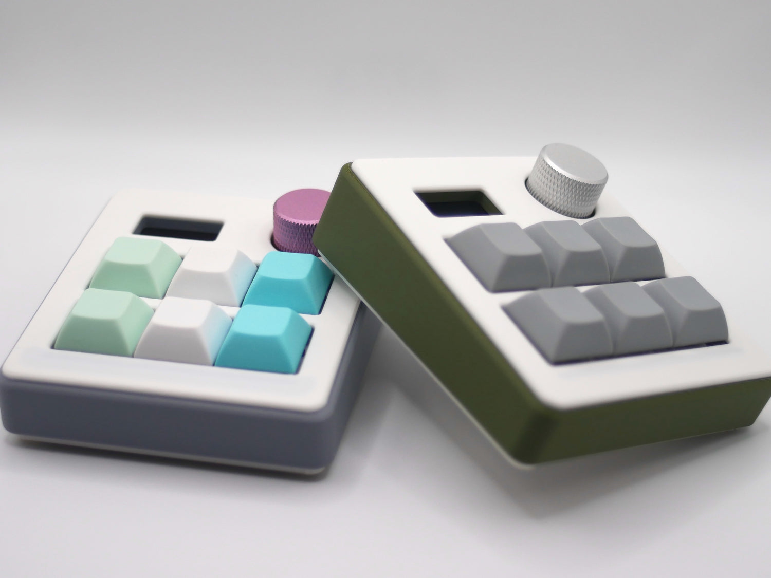 TogKey custom macropad for creators, gamers, and professionals in green and gray